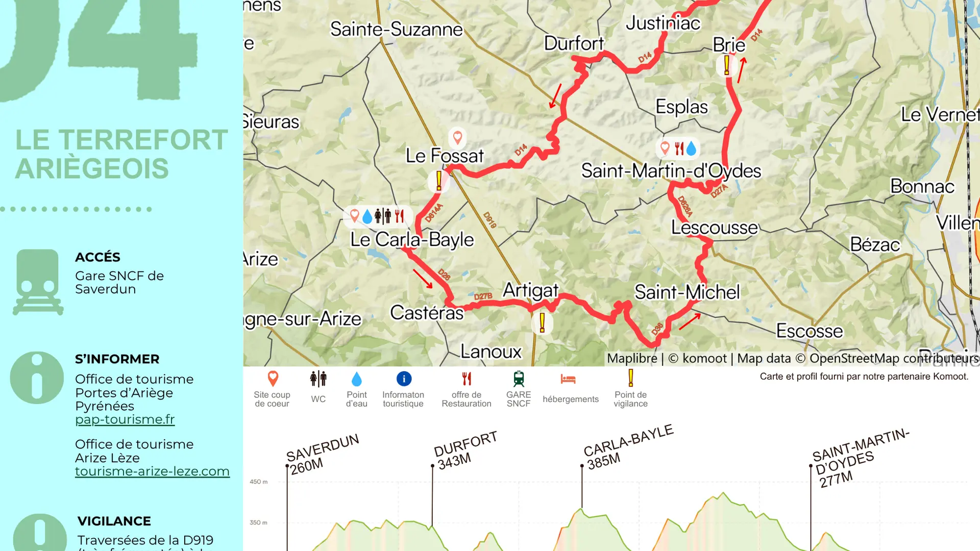 Fiche Vélo - Le Terrefort Ariégeois
