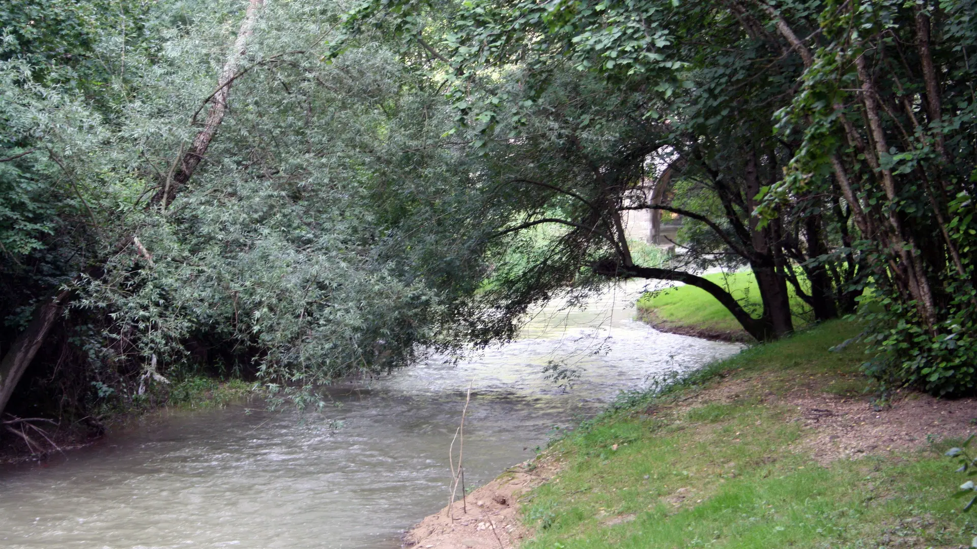 la rivière en bas de la propriété