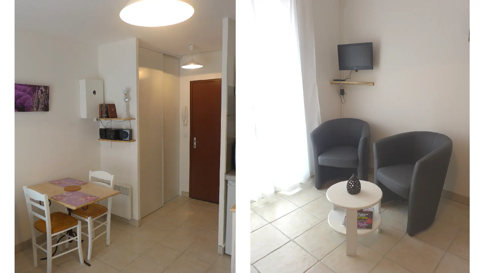 Coin repas et coin salon