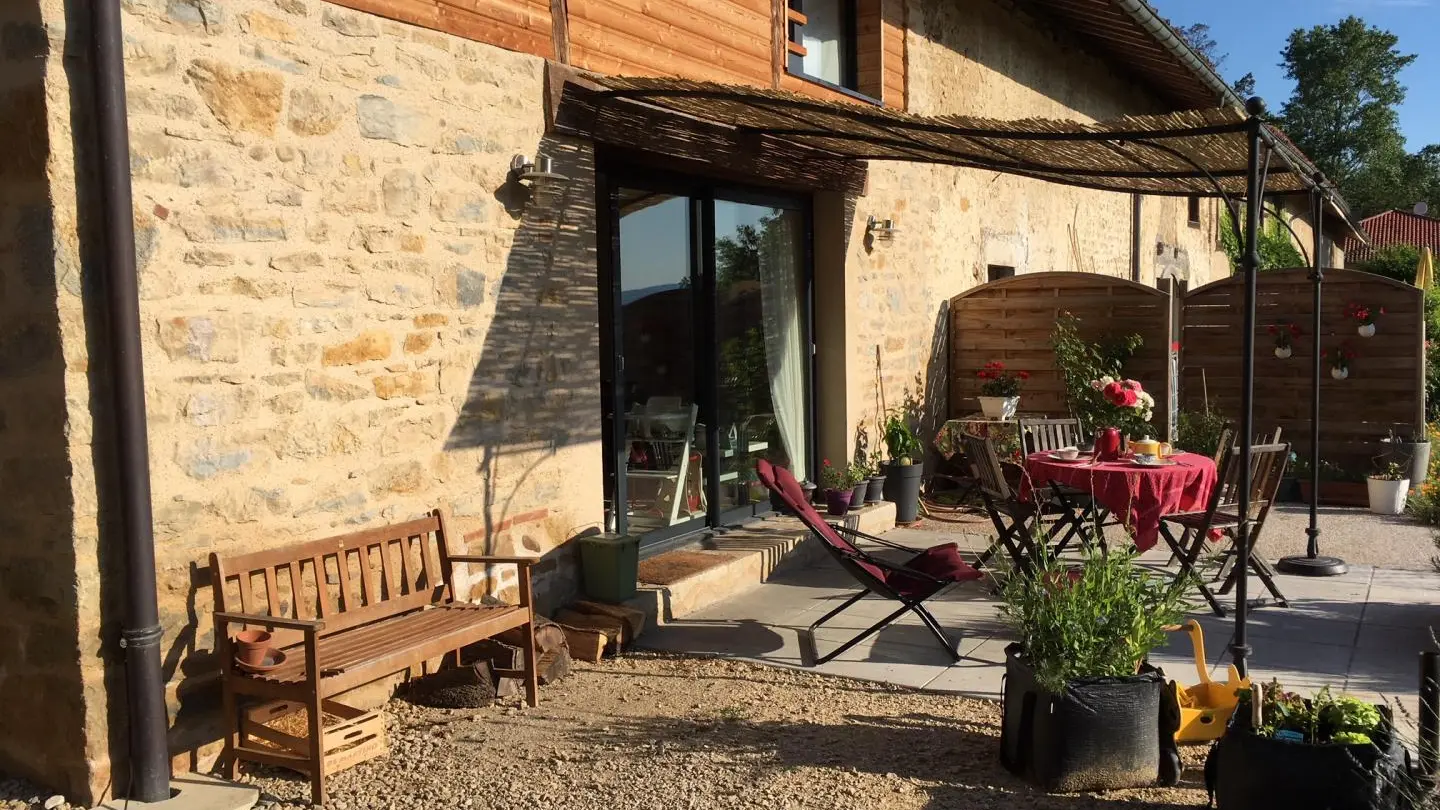 La terrasse coté soleil levant