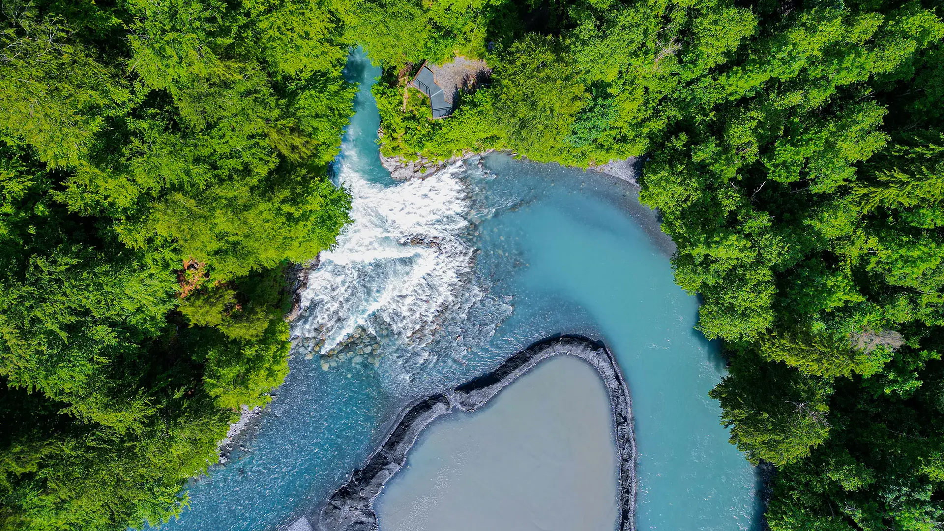 Les Gorges des Tines vue de drone