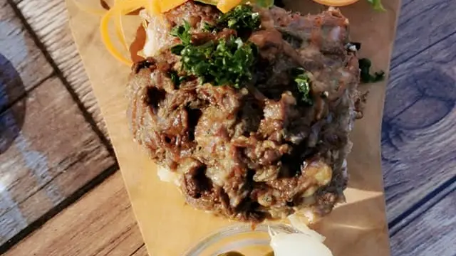 Paella couscous lamb meat