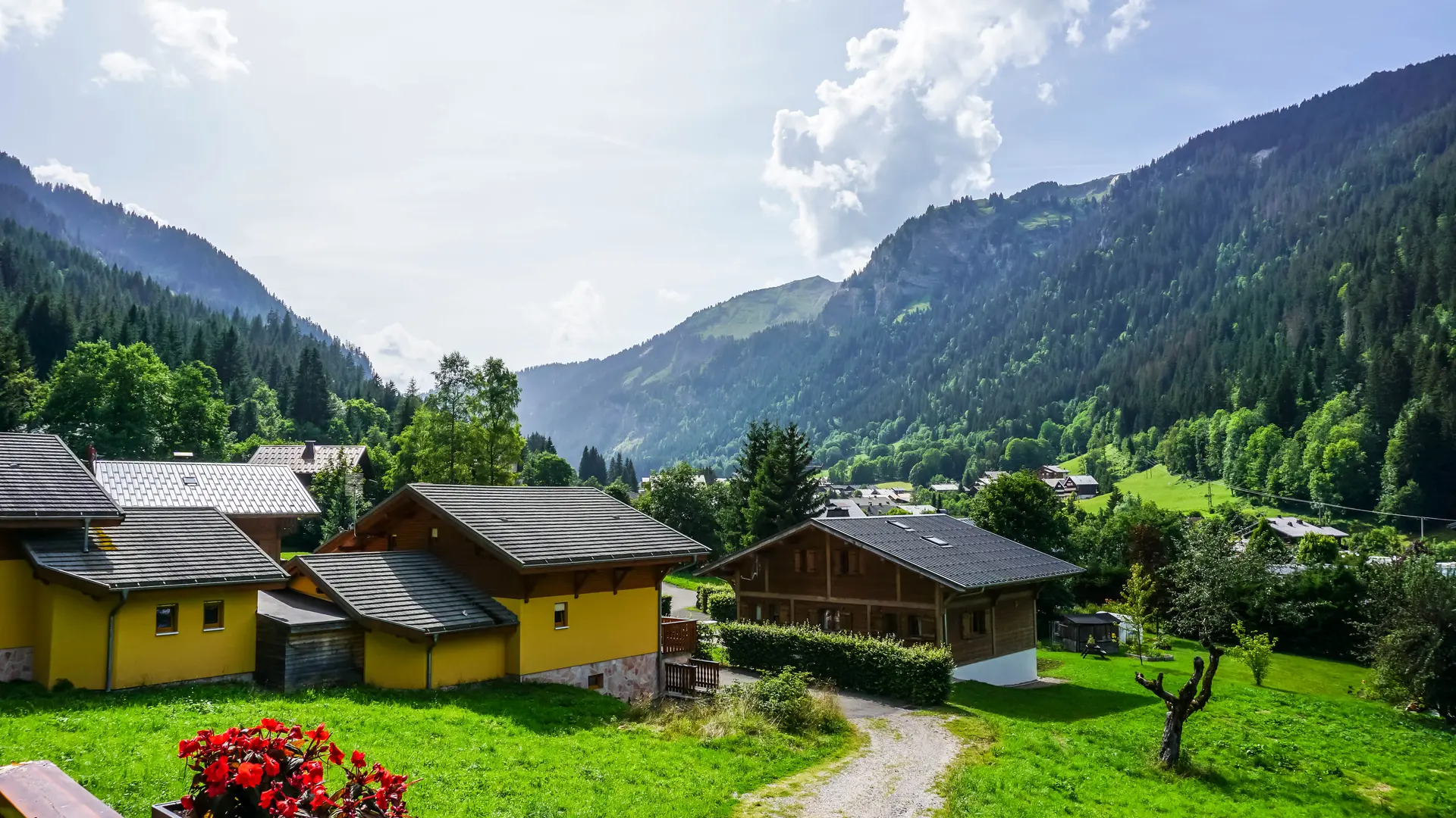 Vue depuis le balcon en été