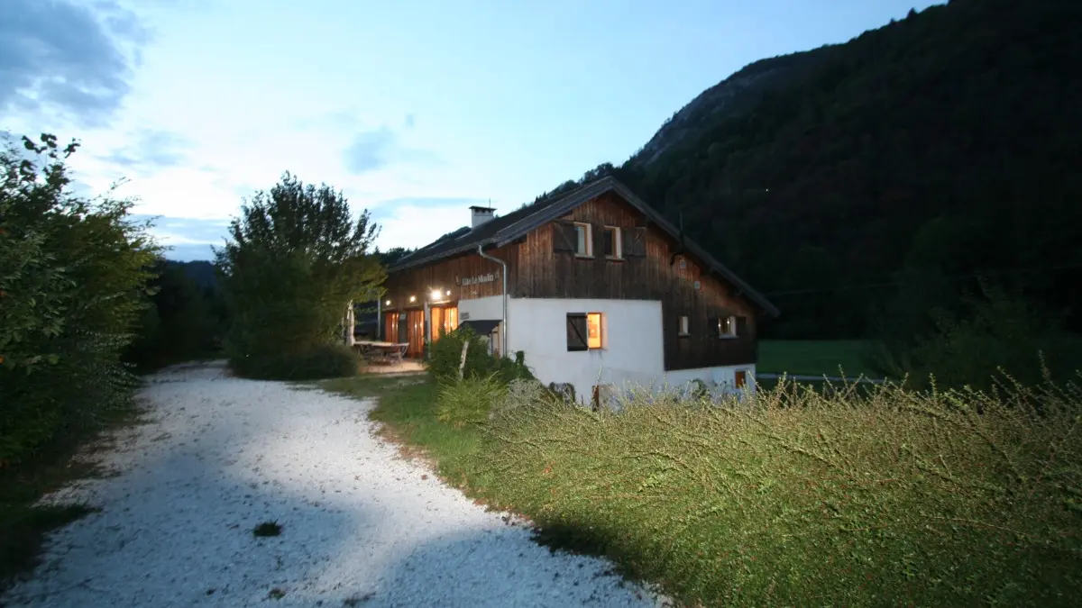 Soirée au gite le Moulin Massif des Bauges