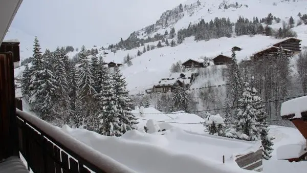 Vue depuis l'appartement hiver/View from the apartment winter-Jalouvre-Le Grand-Bornand