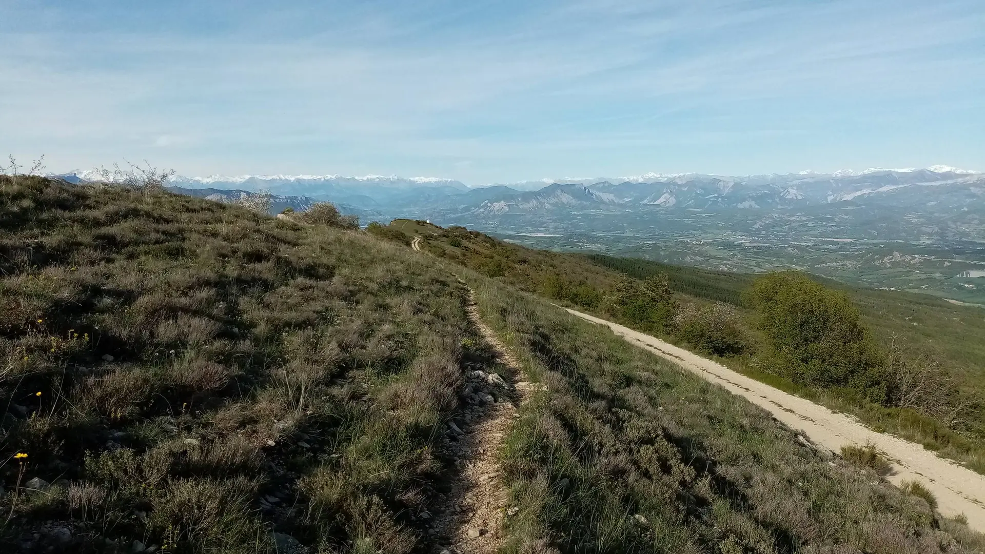 Portion de crête à découvert