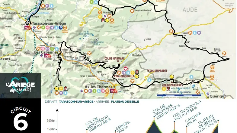 carte circuit cyclo 6 ariegeoise XXL