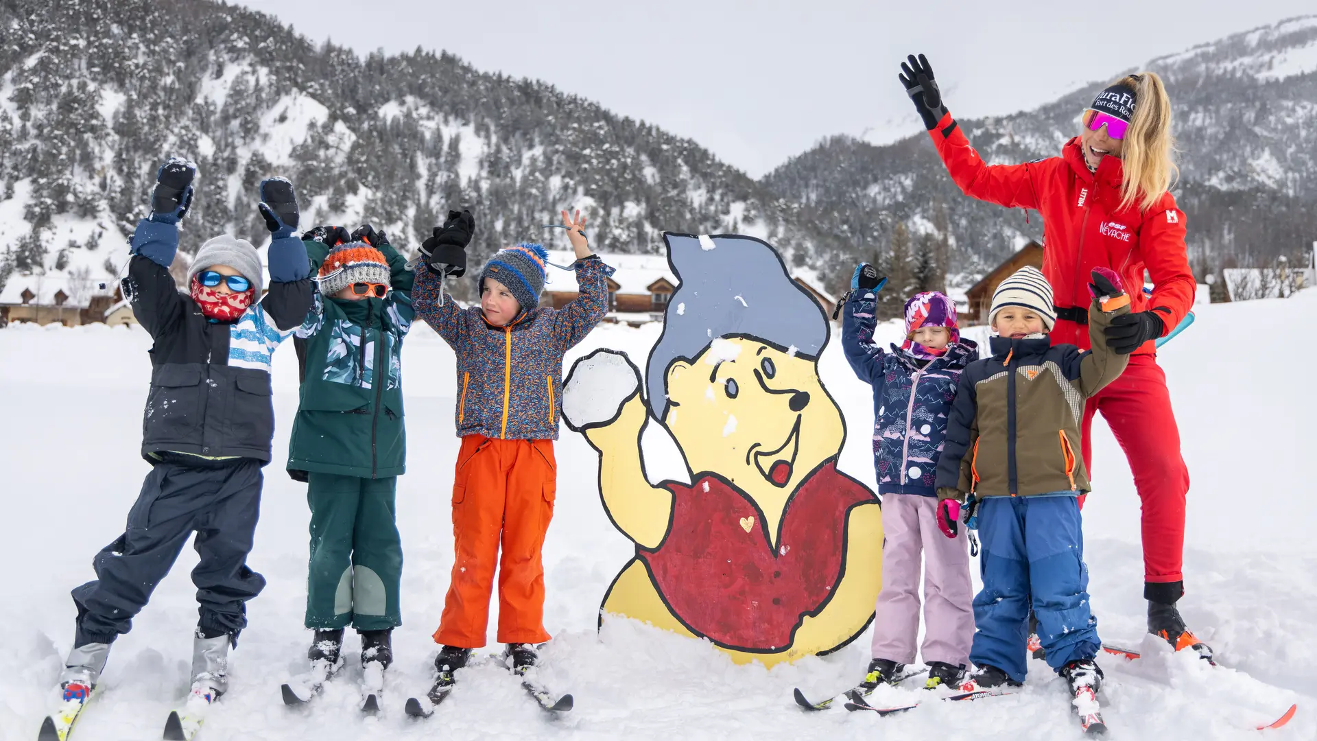 Cours de ski de fond pour enfant Team Winnie ESF Névache