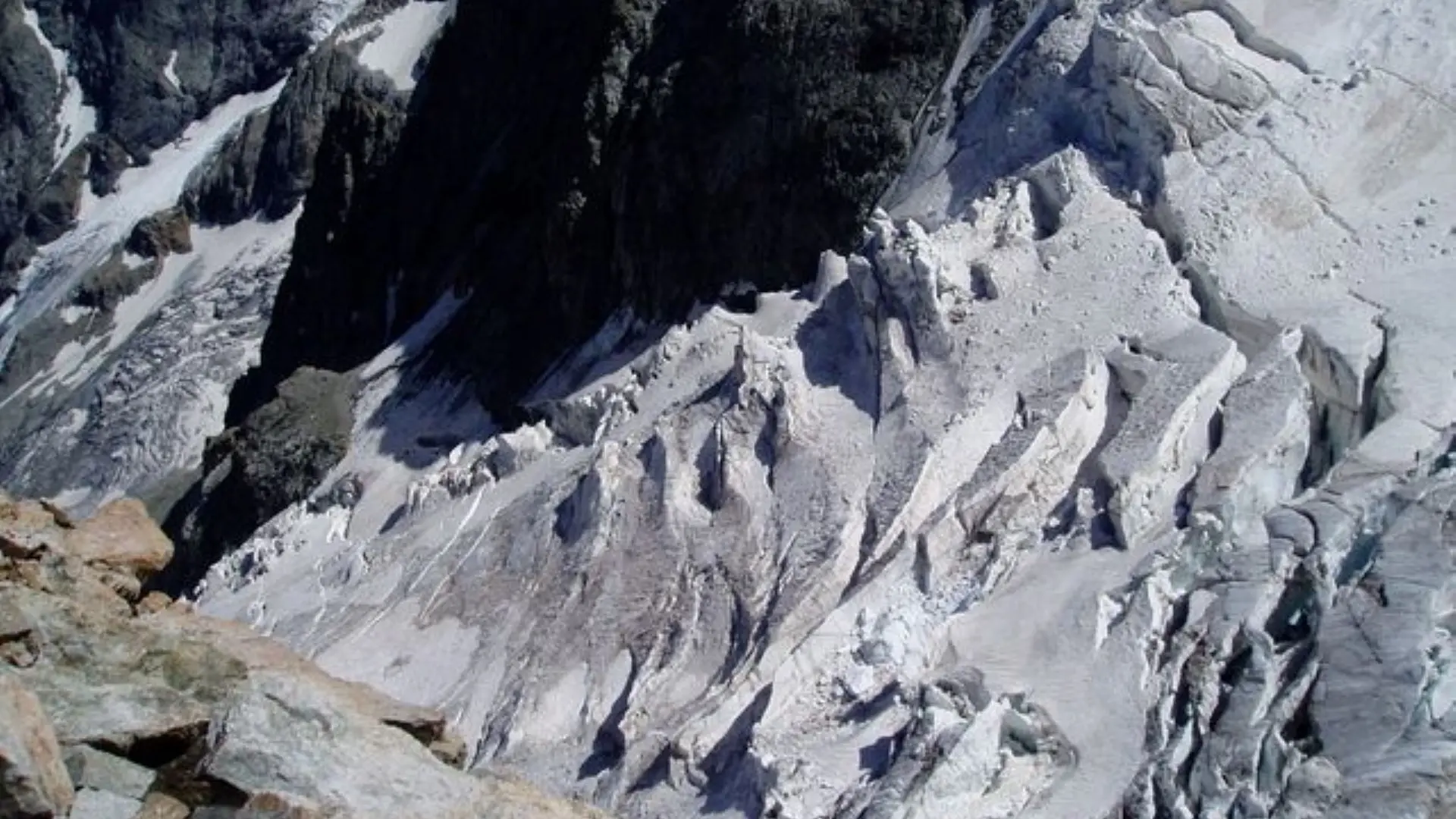 Le glacier de l'Homme vu depuis le refuge - La Grave