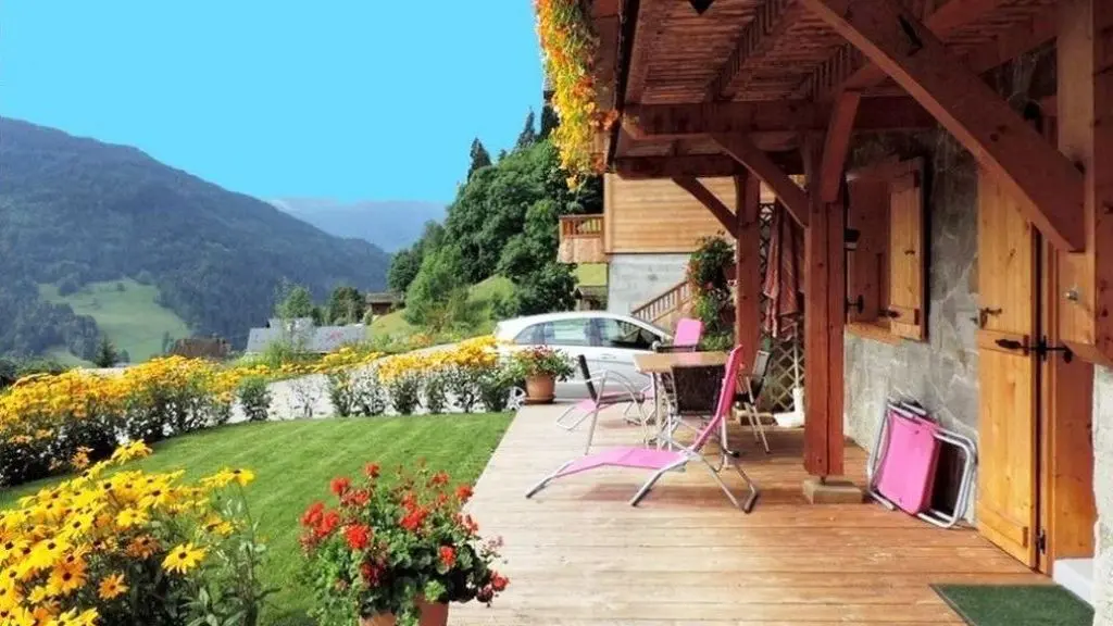 La terrasse et la pelouse privatives