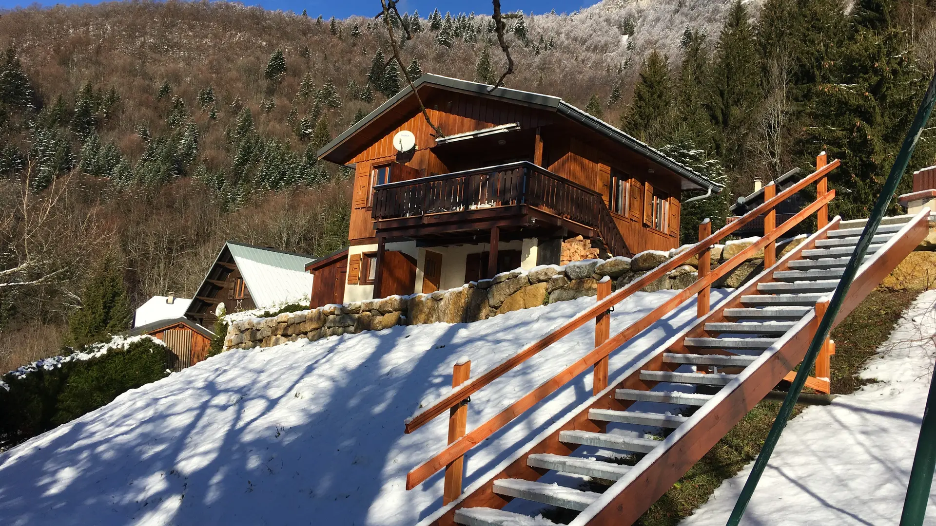 Le chalet en hiver