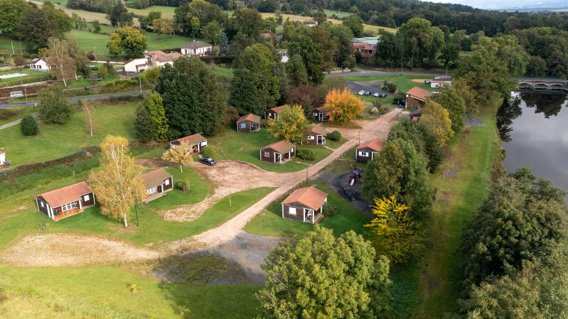 Vue aérienne hébergements