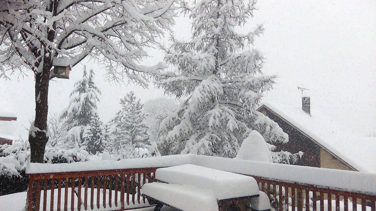 Terrasse, coin détente, Extérieur vue hiver