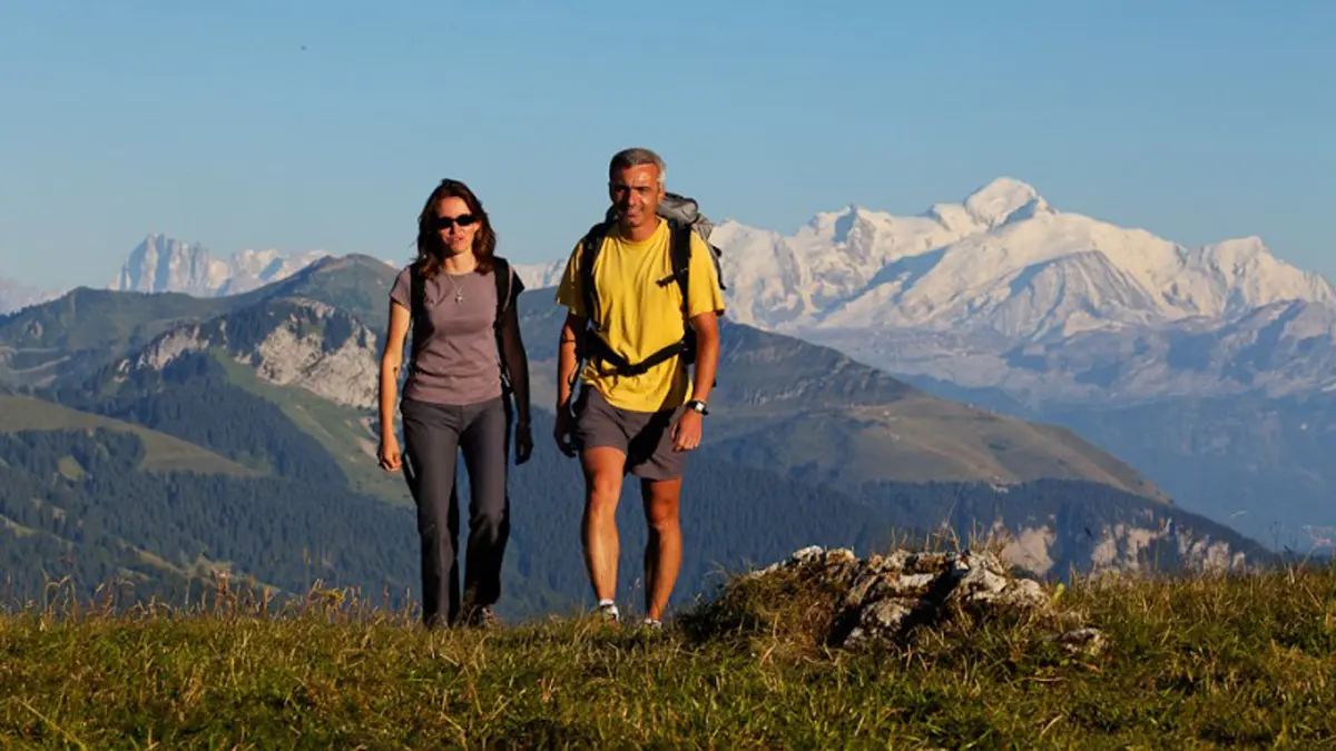 Massif du Mont-Blanc depuis la Pointe de Miribel