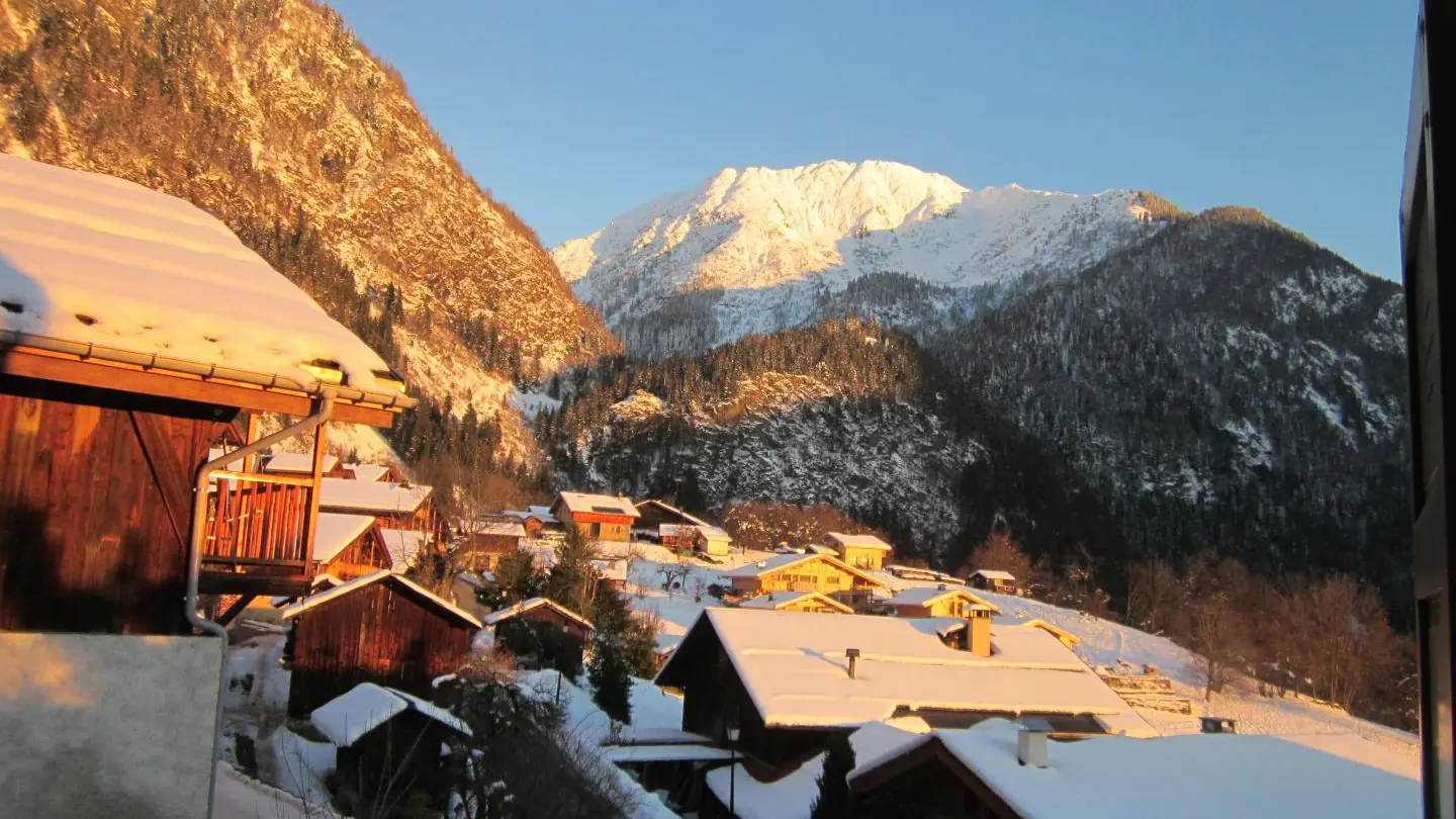 Vue du balcon l'hiver