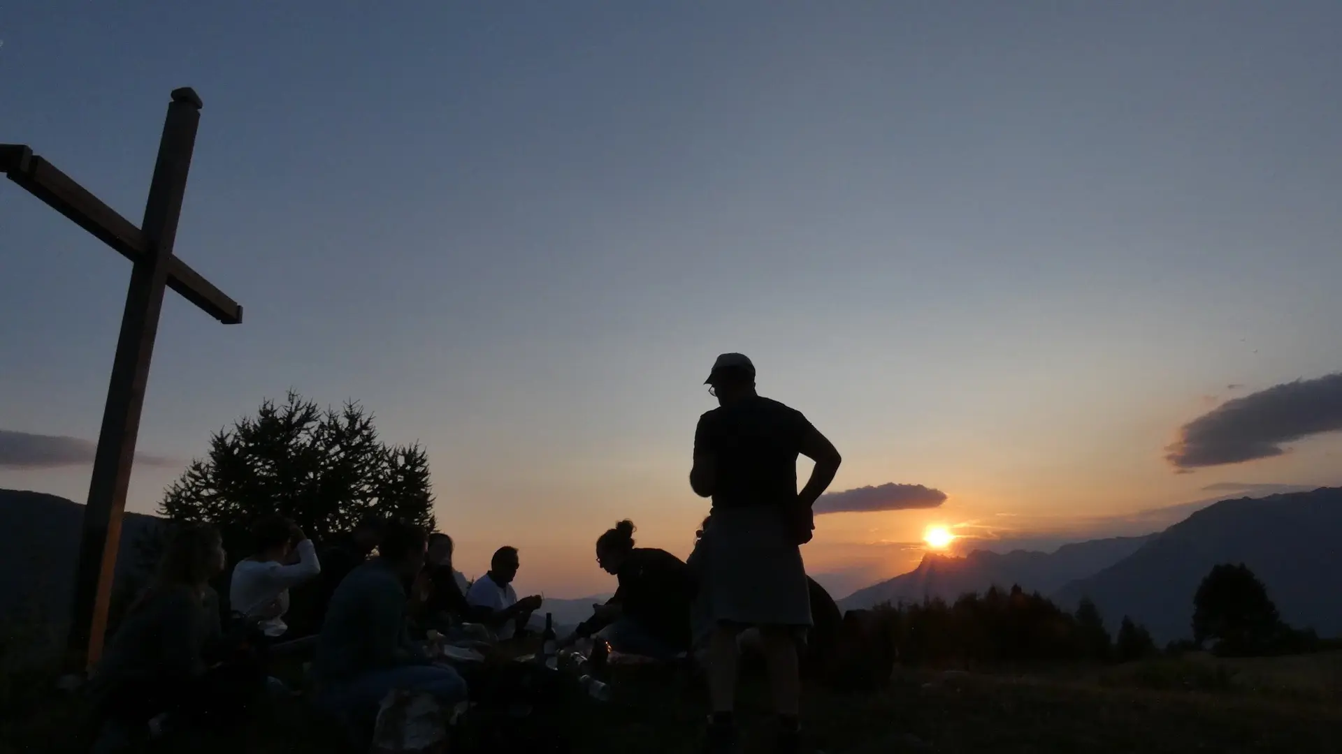 Apero au soleil couchant