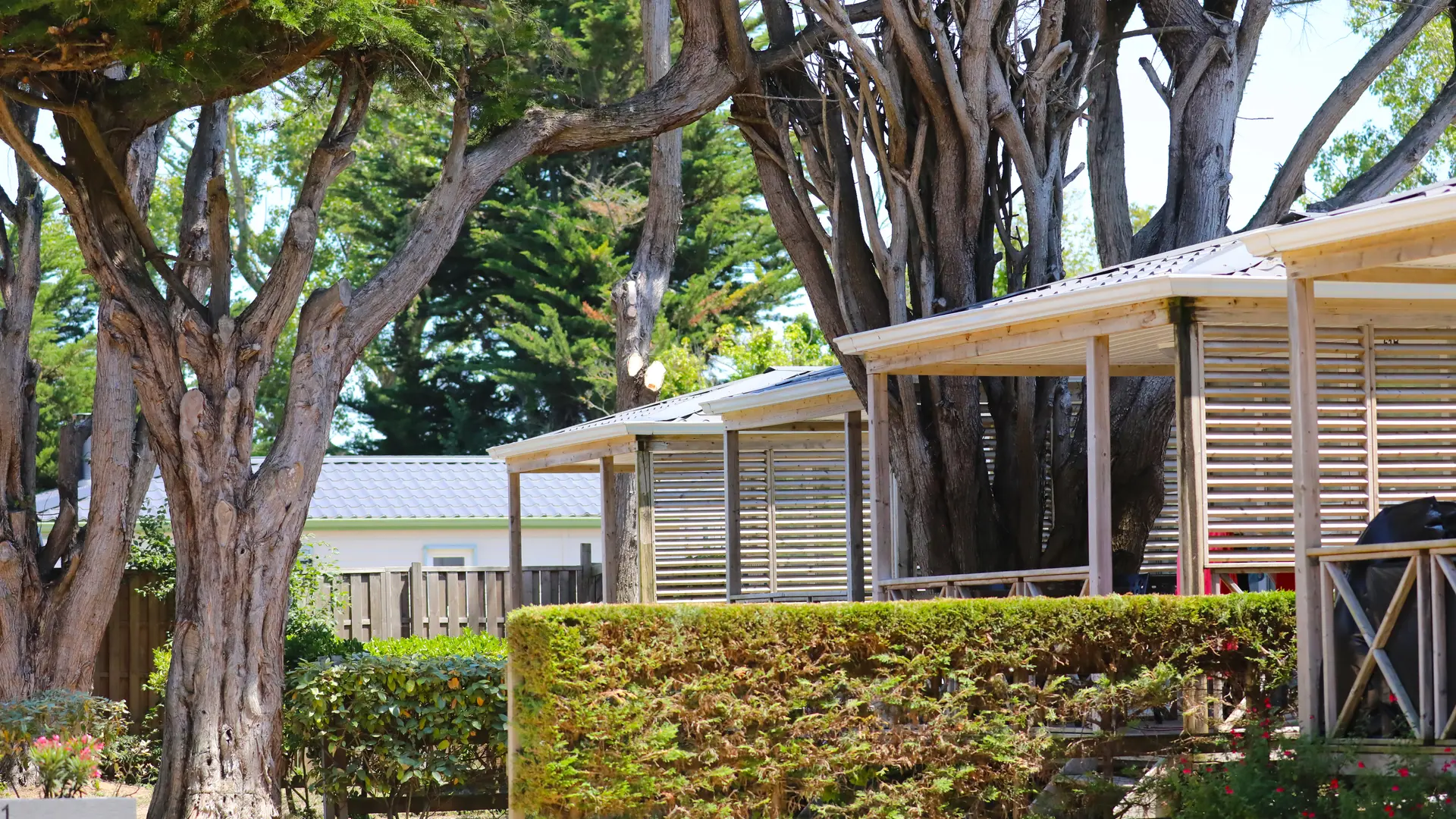 Allee der Komfort-Mobilheime