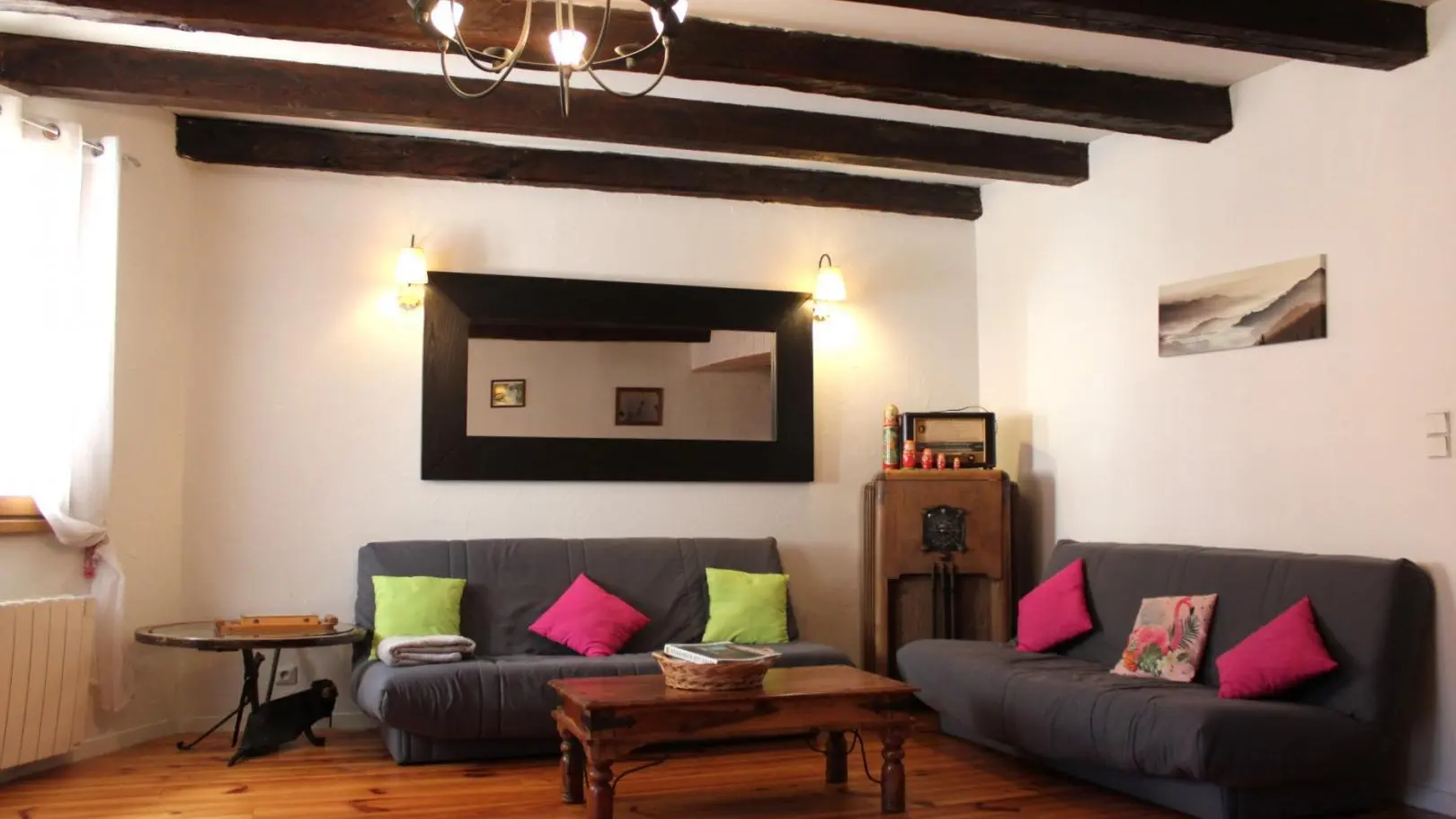 Le Gîte du Four-Séjour/Salon/Cheminée-Saint-Martin-Vésubie-Gîtes de France des Alpes-Maritimes