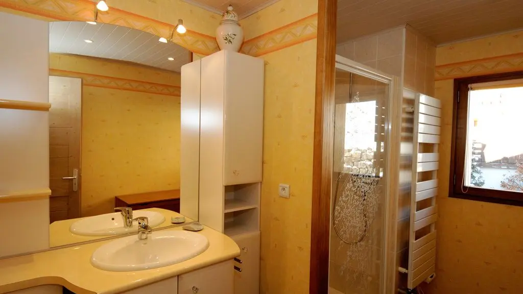 Salle de bain avec douche/Bathroom with a shower-Clé des champs (Les Gentianes)-Le Grand-Bornand
