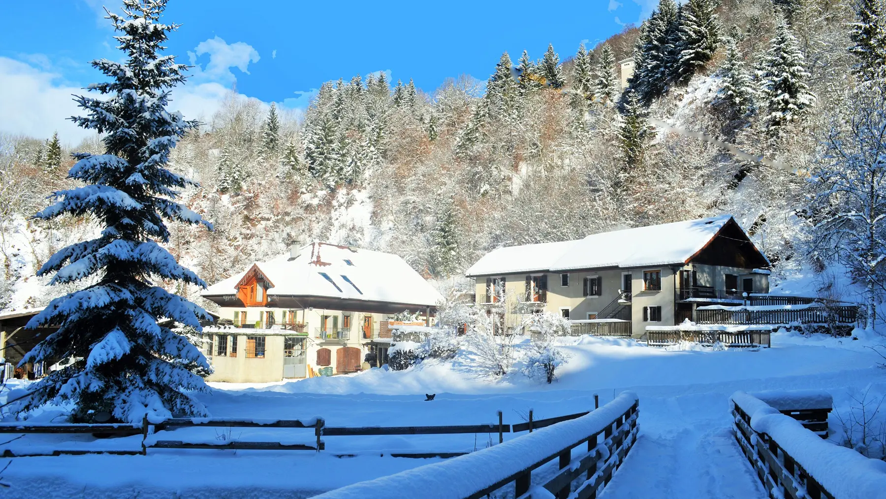 Extérieur hiver - L'Ancienne Scierie - Le Chêne - Les Clefs, Haute-Savoie