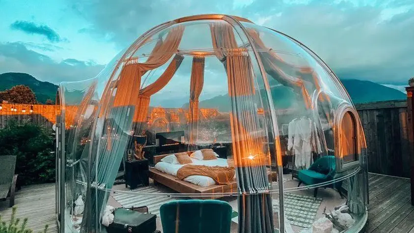 Vue extérieure sur les Bulles