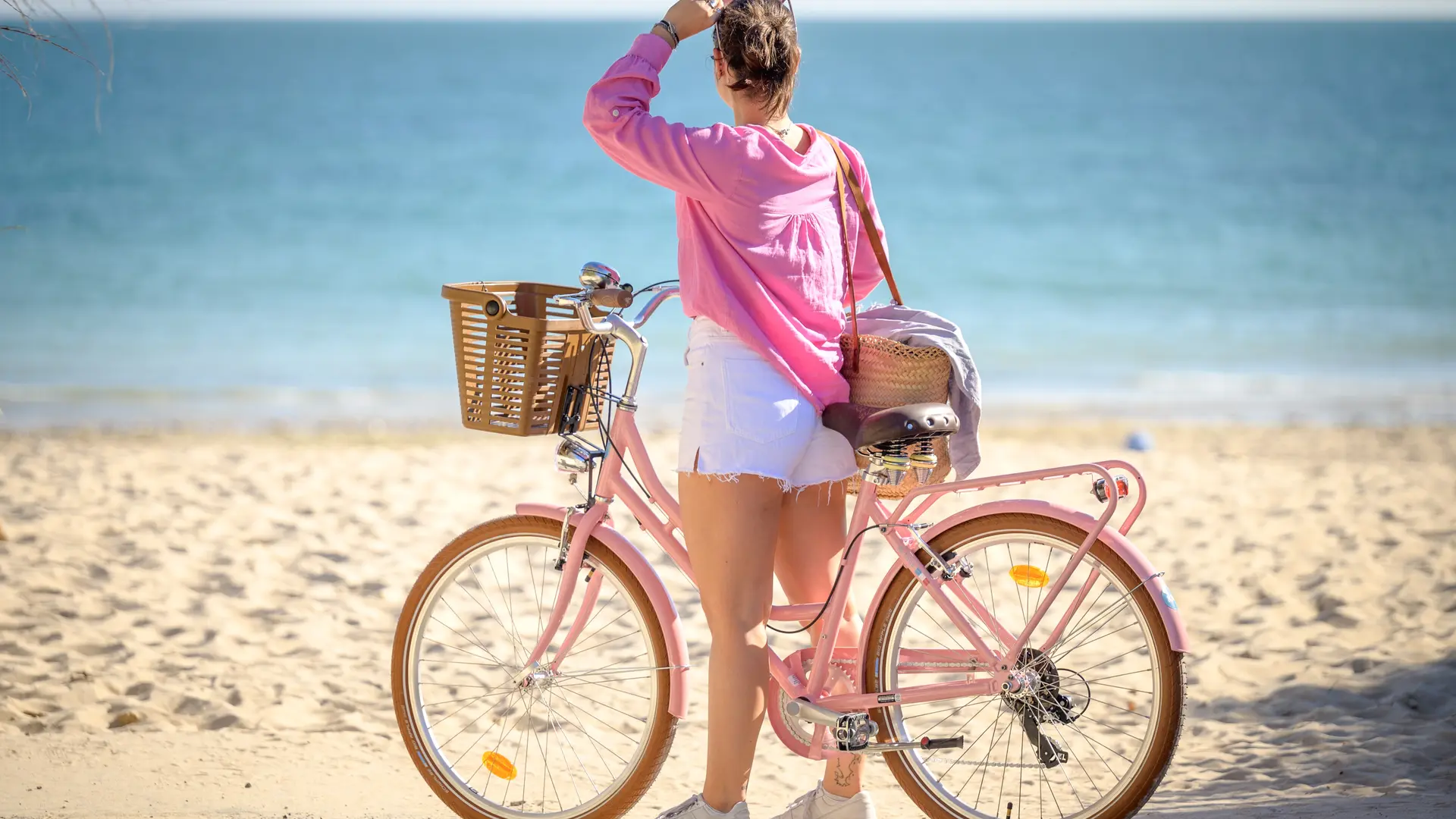 Vélo rose Beach Bikes