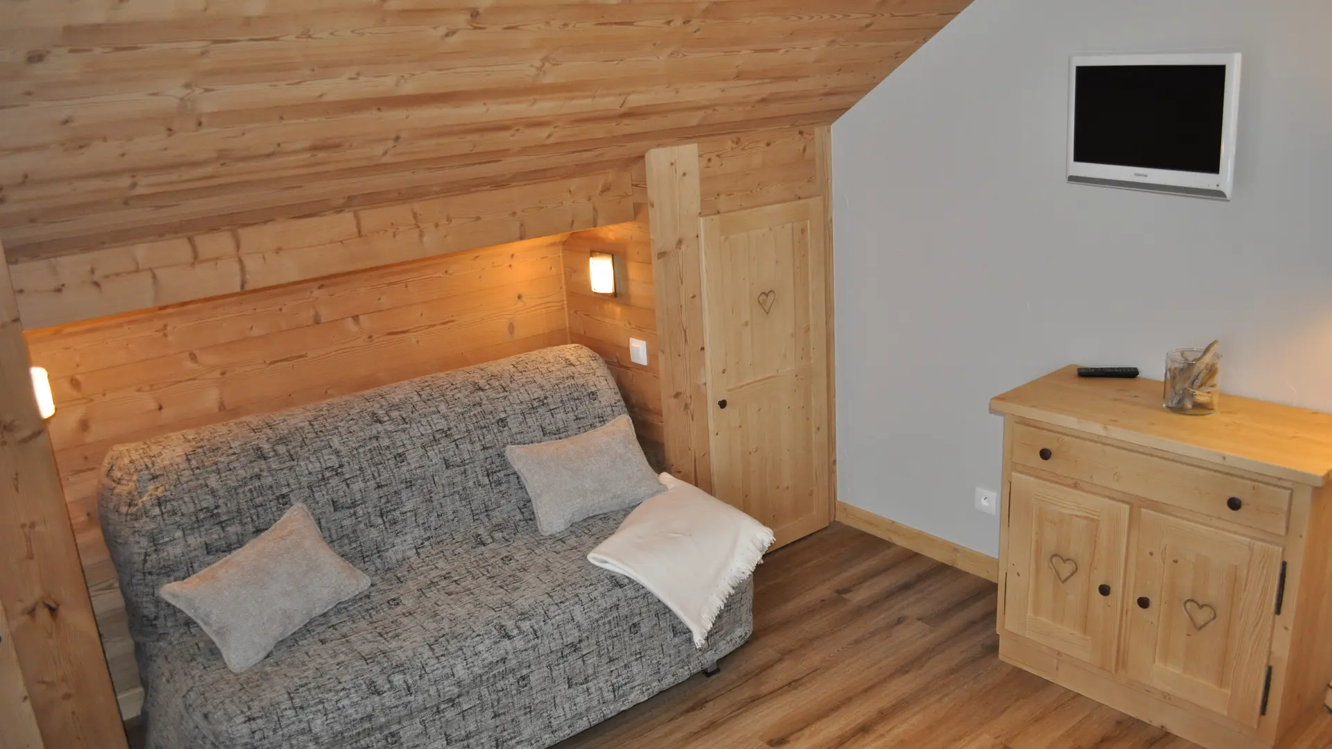 Appart'hôtel à l'hôtel de l'Hermitage - séjour et couchage