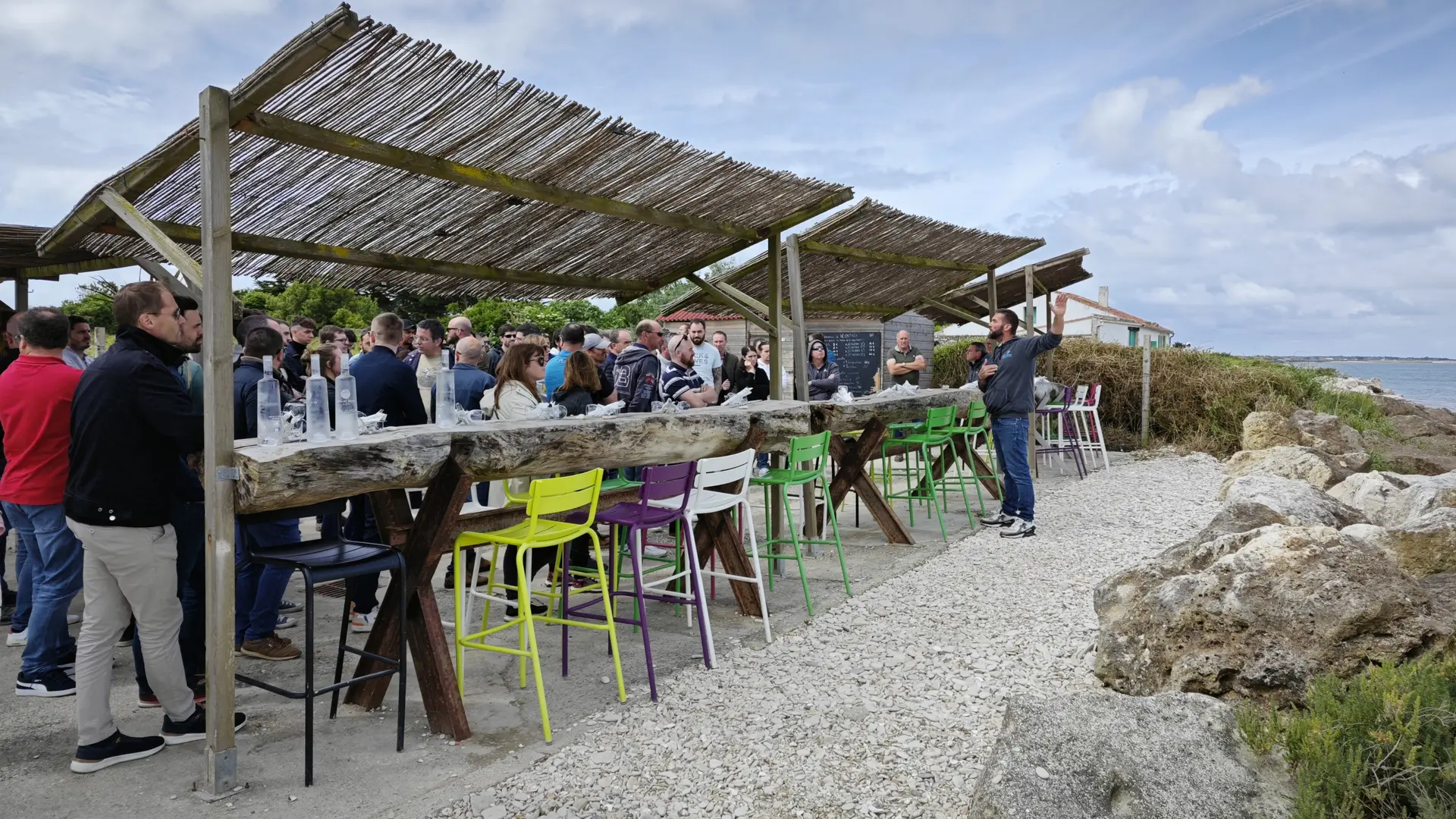 Groupe en visite à Ré Ostrea