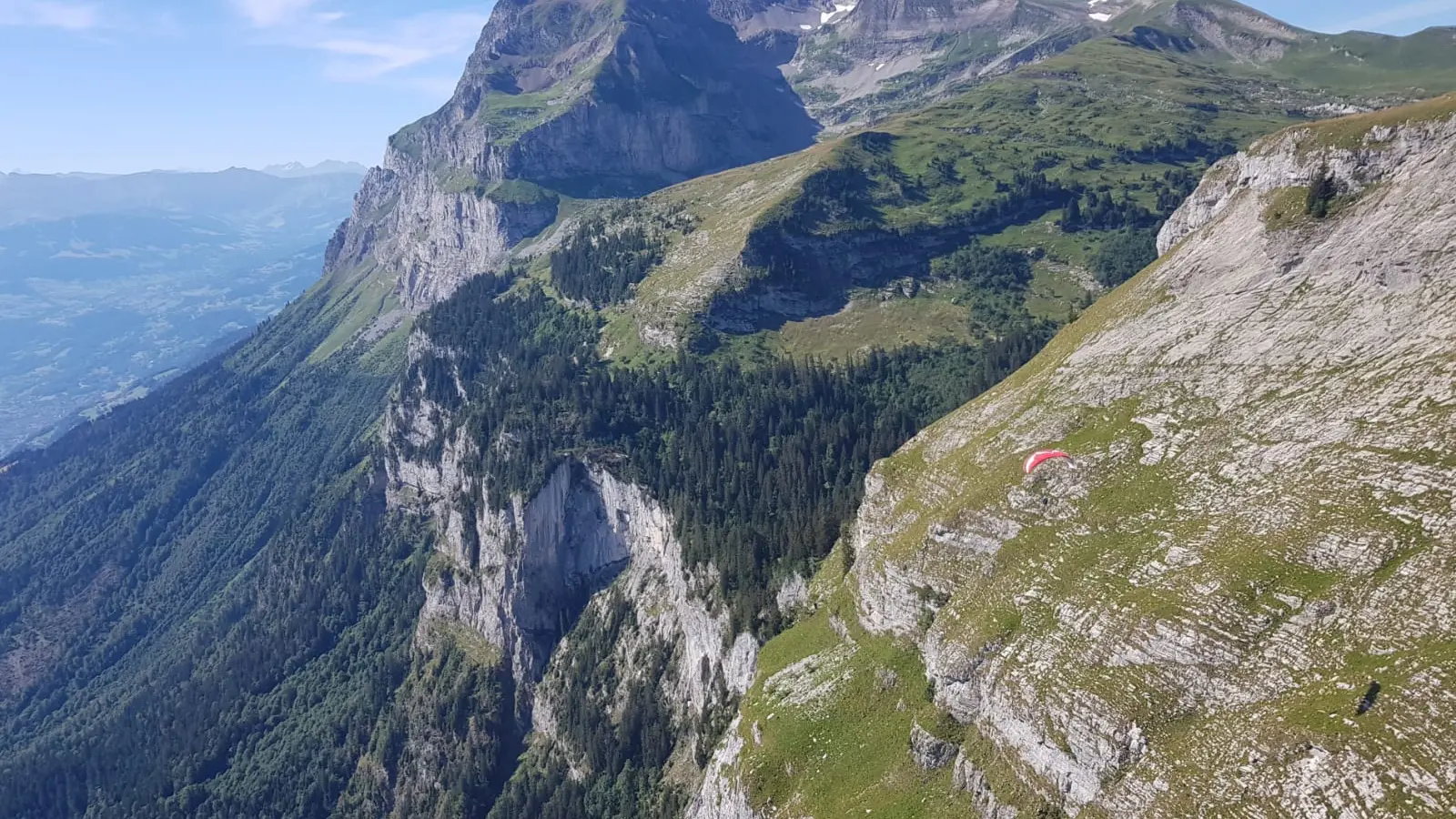 Paragliding vlucht naar de pointe d'Areu