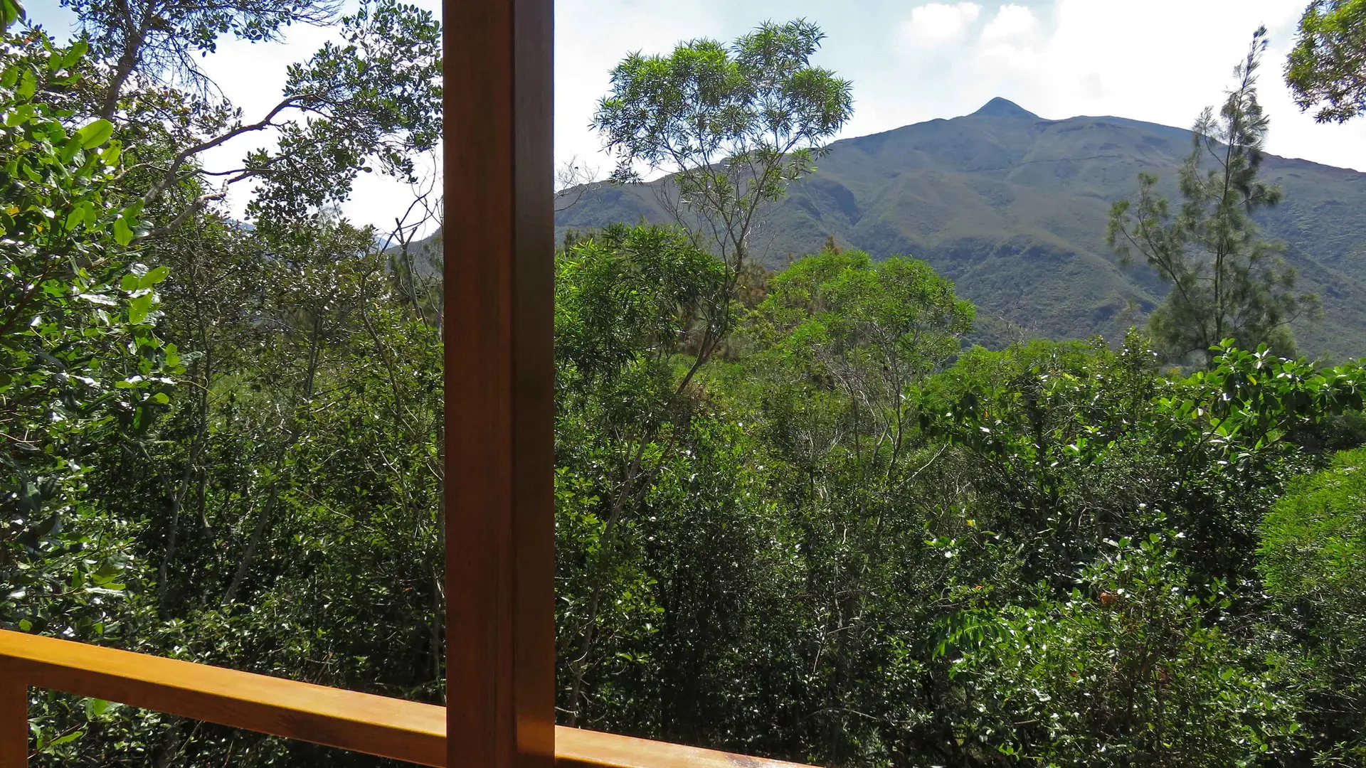 Vue depuis la terrasse du chalet