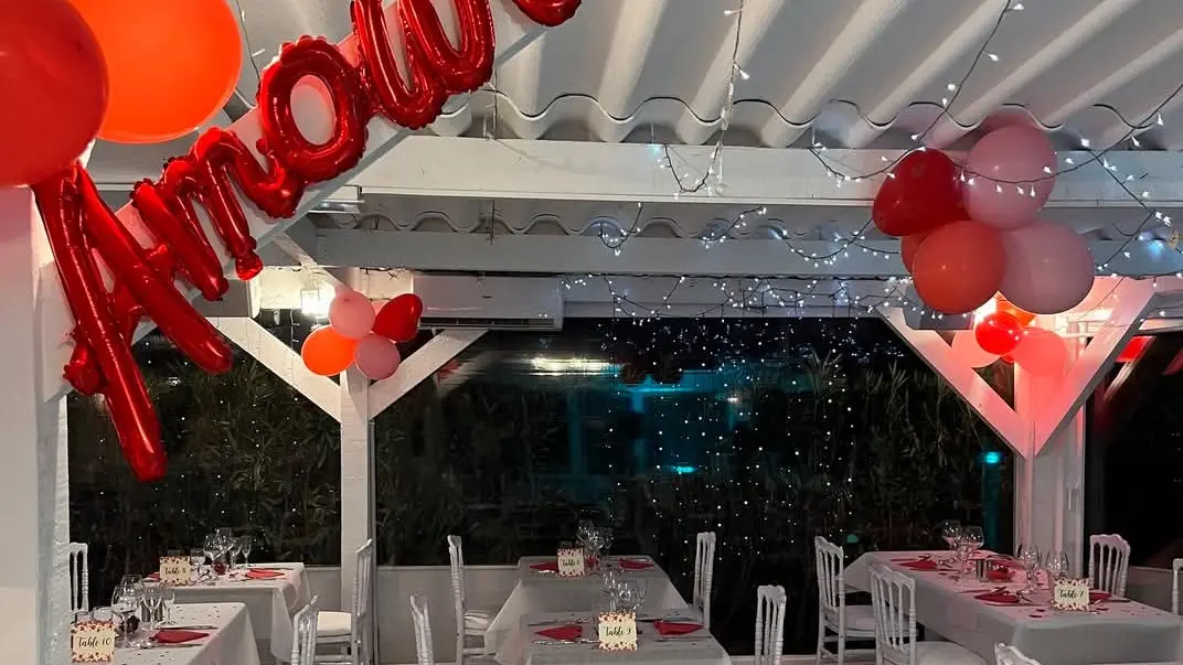 Décoration du restaurant spécial SAINT VALENTIN