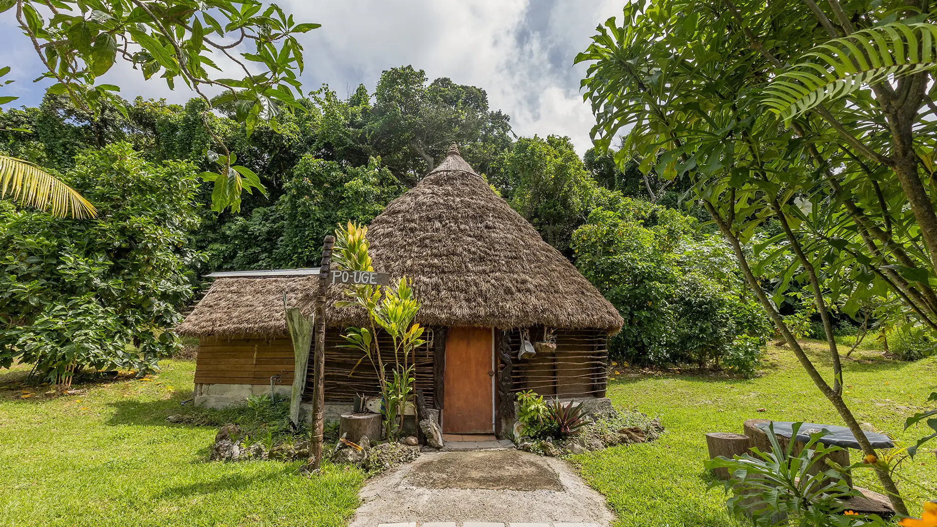 Thatched hut