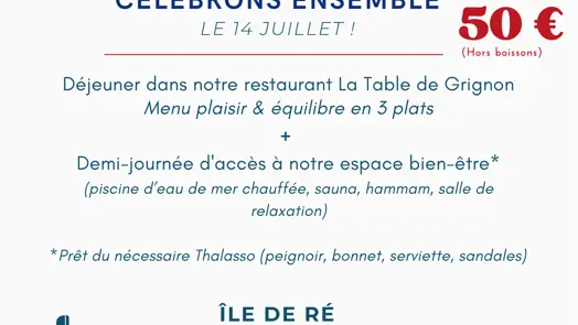 Offre spéciale Fête Nationale