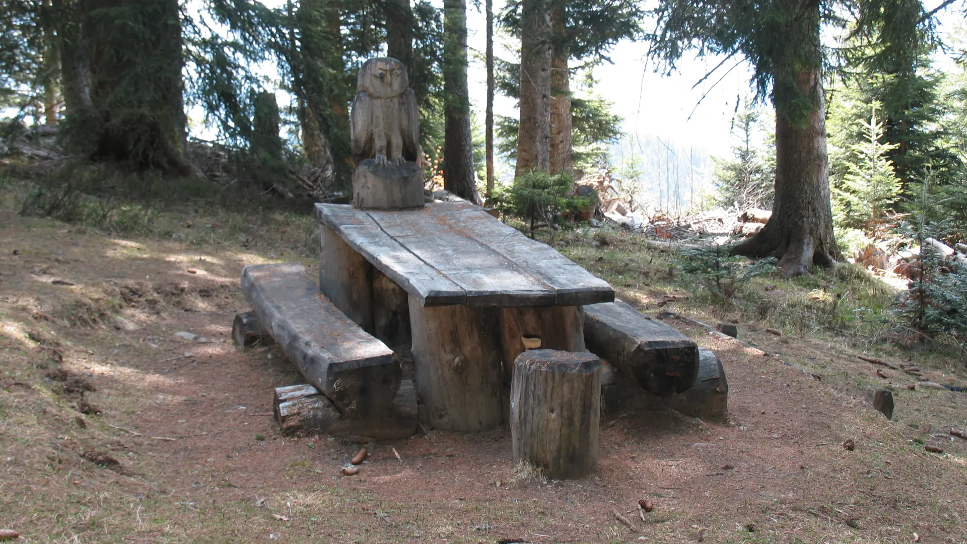 tables et sculptures entre col de cou et PlaineJoux