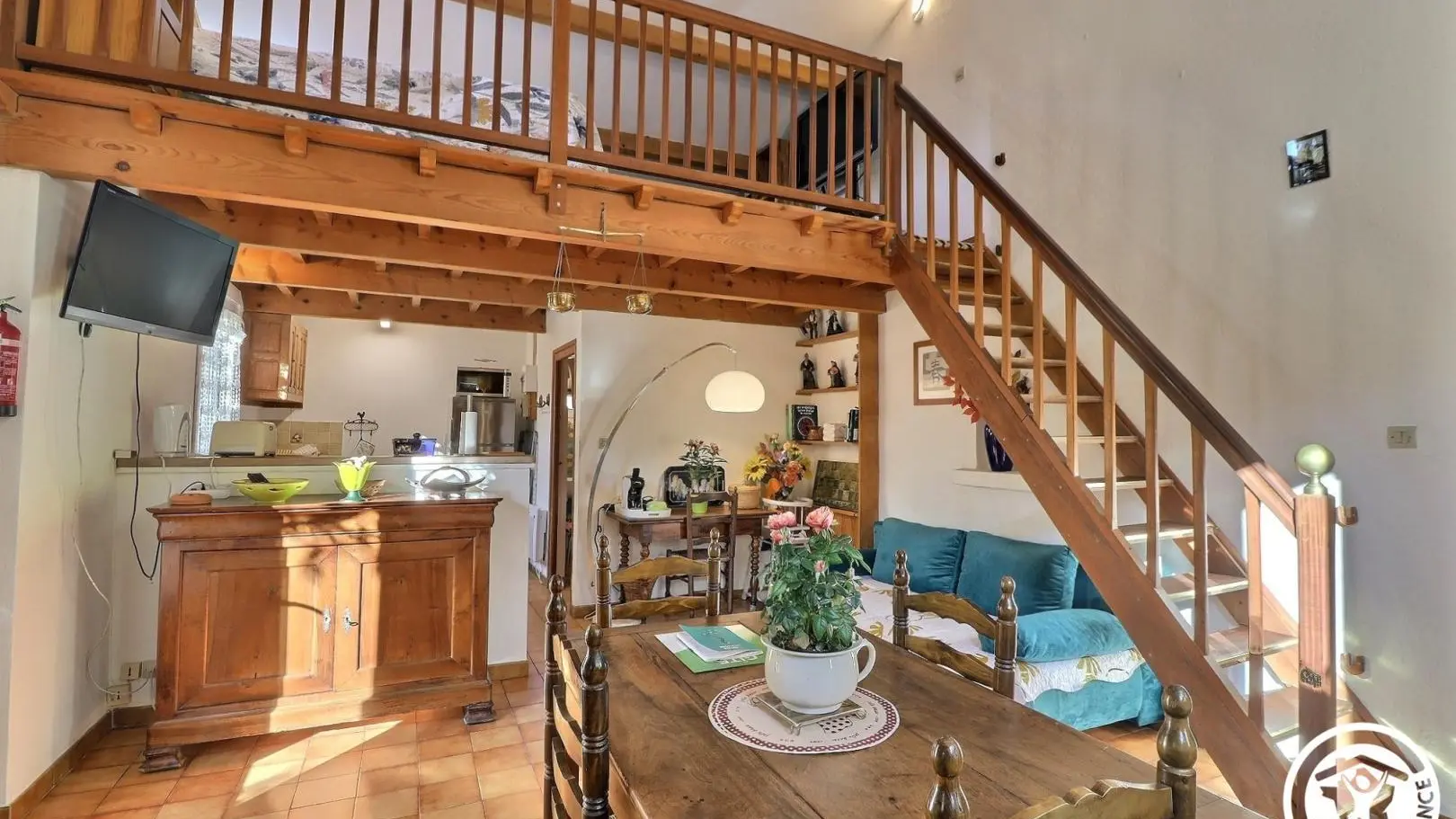 Vue intérieur du Duplex l'Oustau dei Aucèus.