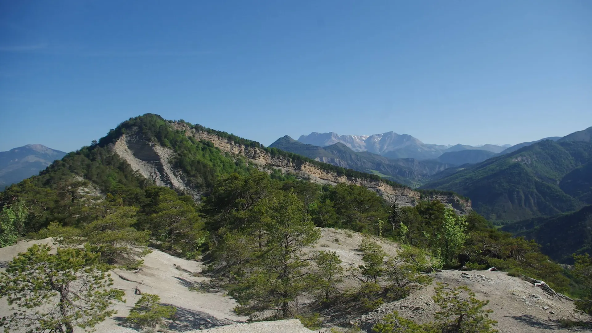 Les marnes sous la crête de Tré Maroua