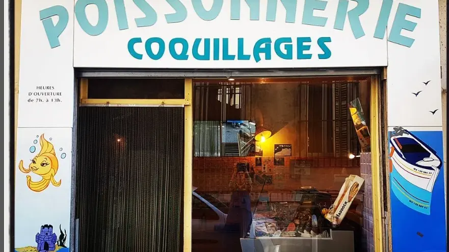 devanture de la poissonnerie