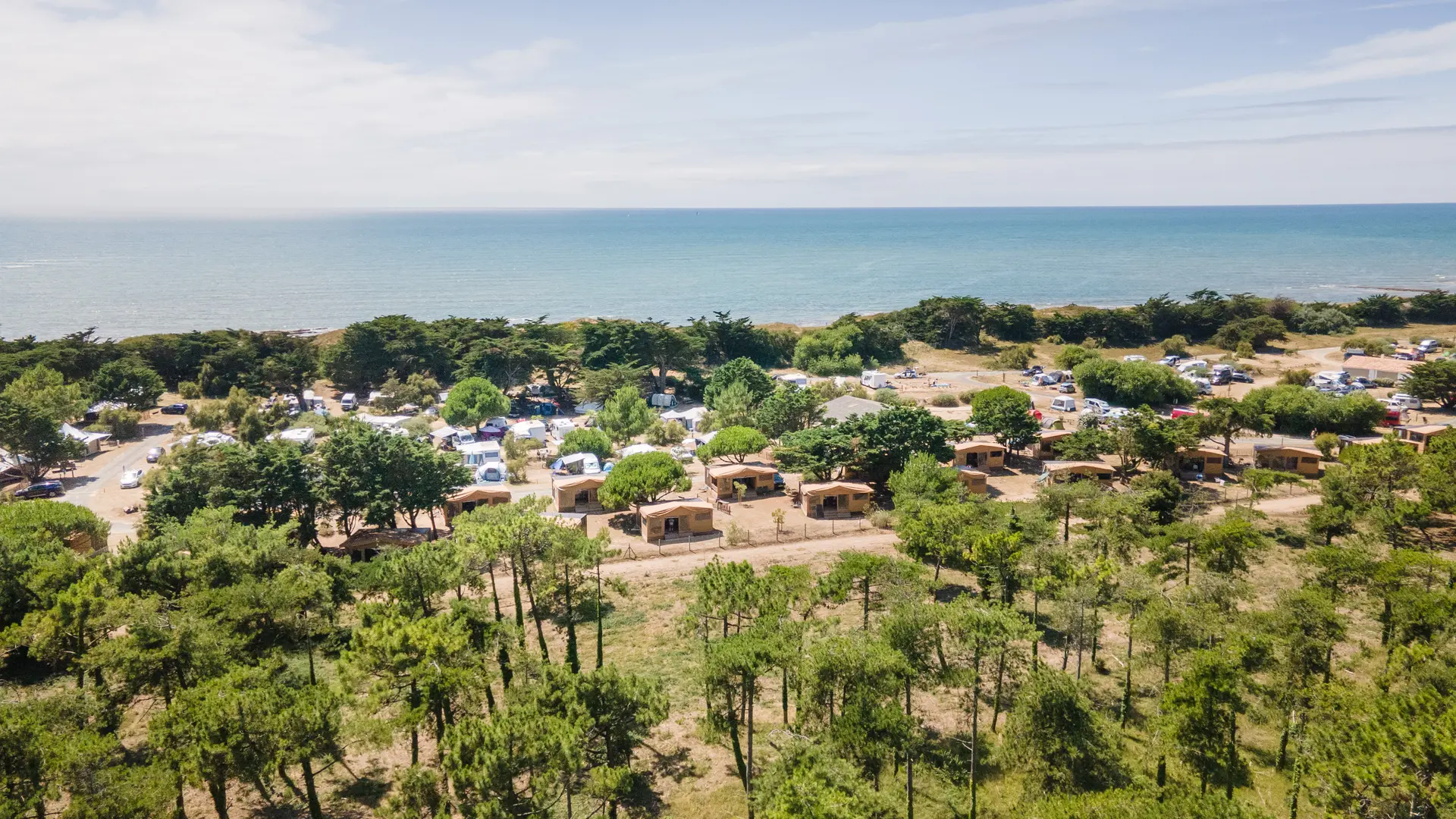 Luftaufnahme des Campingplatzes