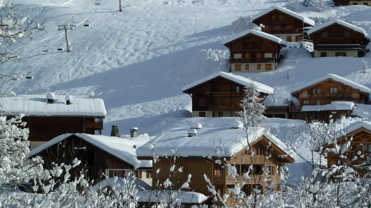 Vue sur les pistes
