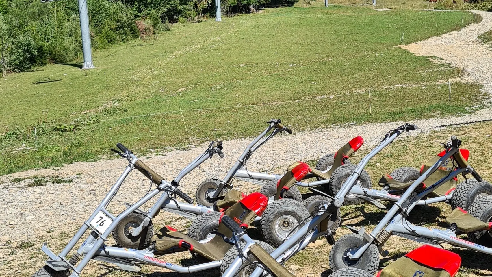 Mountain Kart au départ du télésiège du Torchon