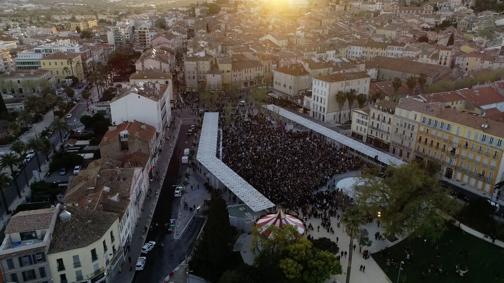 la place clemenceau vue d'en haut