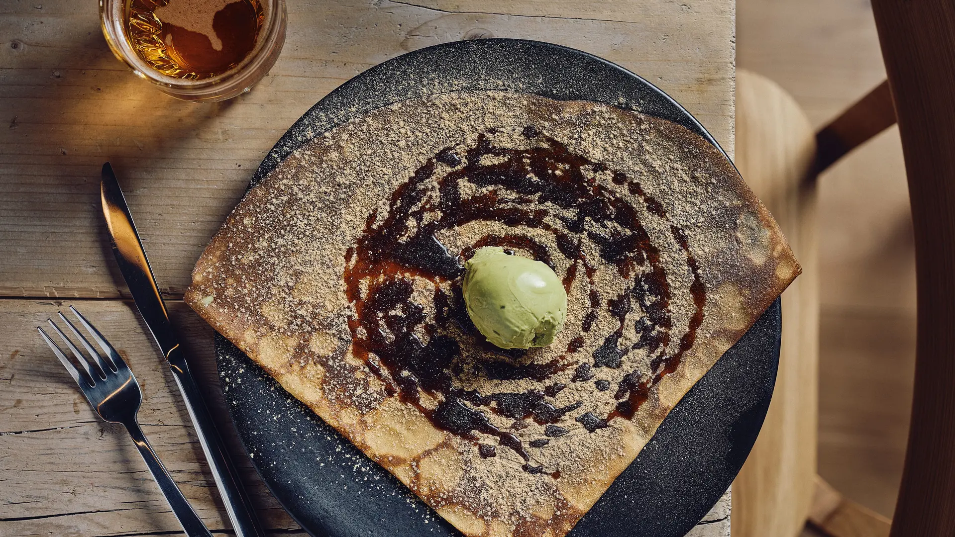 Crèpe pistache chocolat