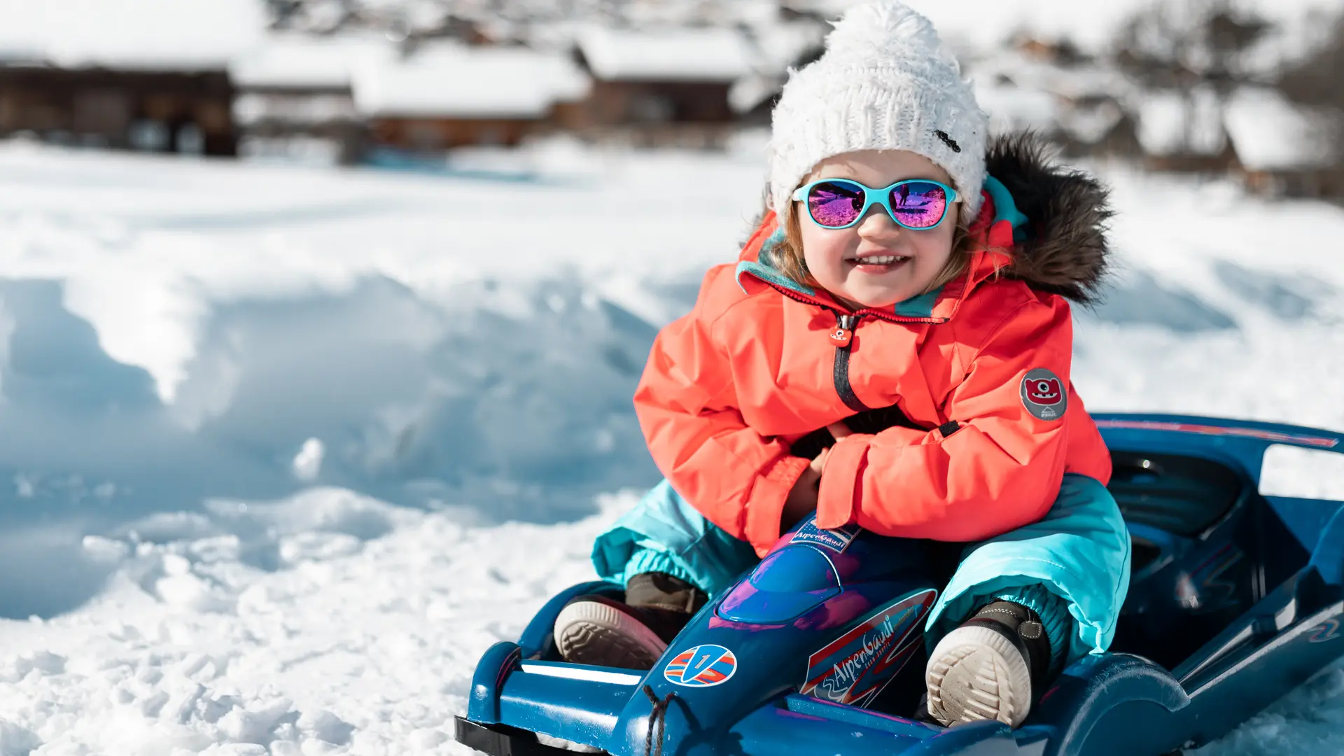 Piste de luge la marmotte au Rosay