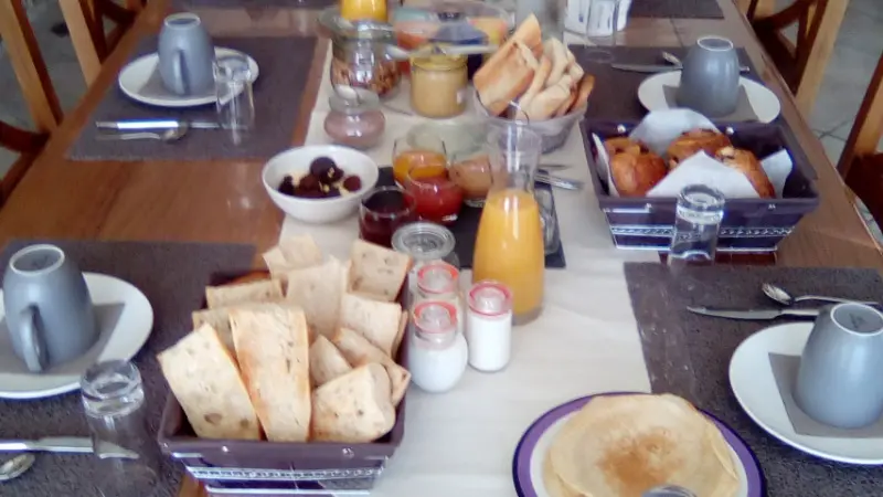 la table du petit déjeuner