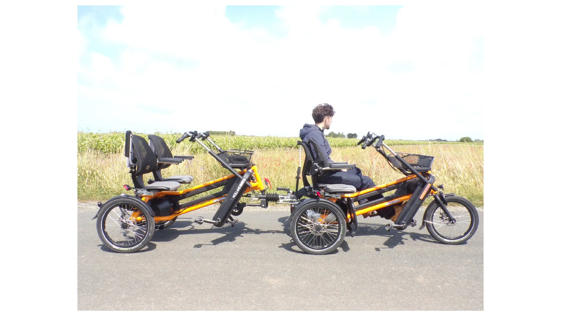 Handi bikes : Louer le Fun 2 Go, tandem côte à côte par Holland bikes_La Couarde-sur-Mer