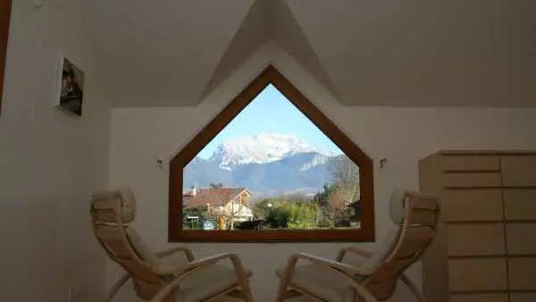 Vue montagnes depuis la chambre mezzanine