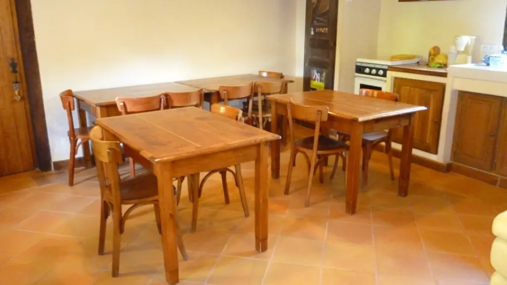 Le coin repas de la salle commune