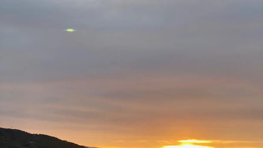 Vue de la terrasse en fin de journée