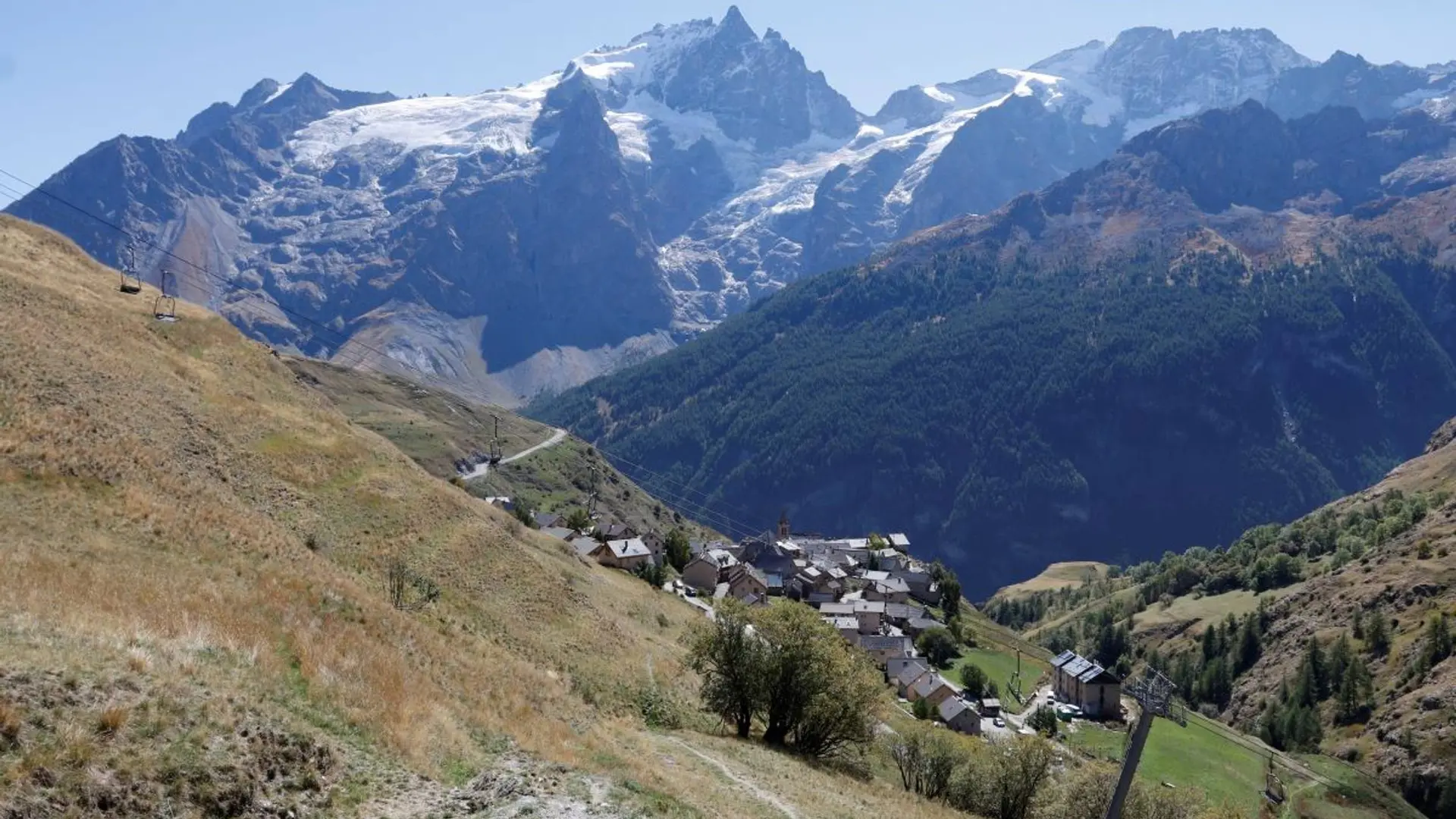 Vue sur la Meije depuis la croix de la Balmette