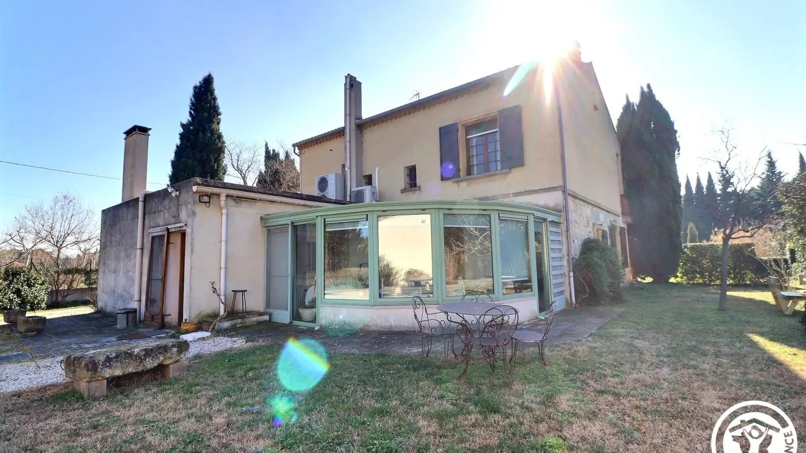 Façade nord avec véranda